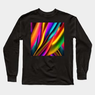 Random colourful diagonal  abstract background Long Sleeve T-Shirt